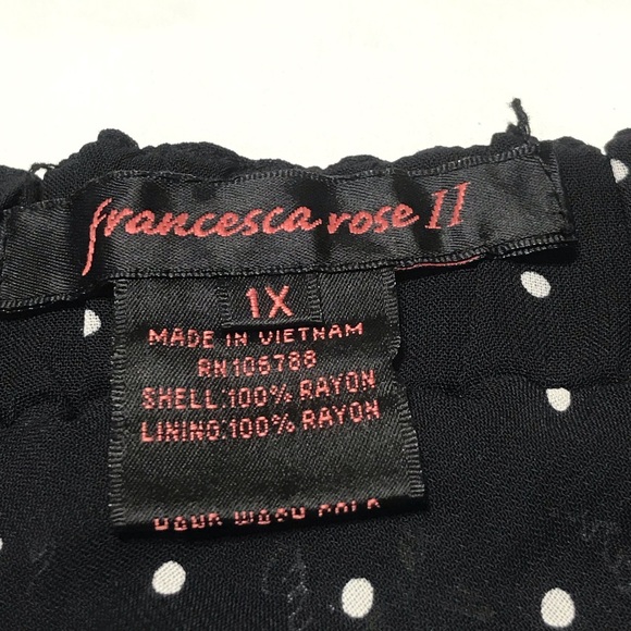 Reversible Black Cherry Print and Black and White Polka Dots Skirt - Picture 5 of 5